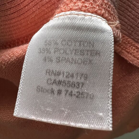 Johnston & Murphy 1/4 Zip Pullover Sweater Men Size Large Peach Orange Mock Neck - Picture 8 of 11